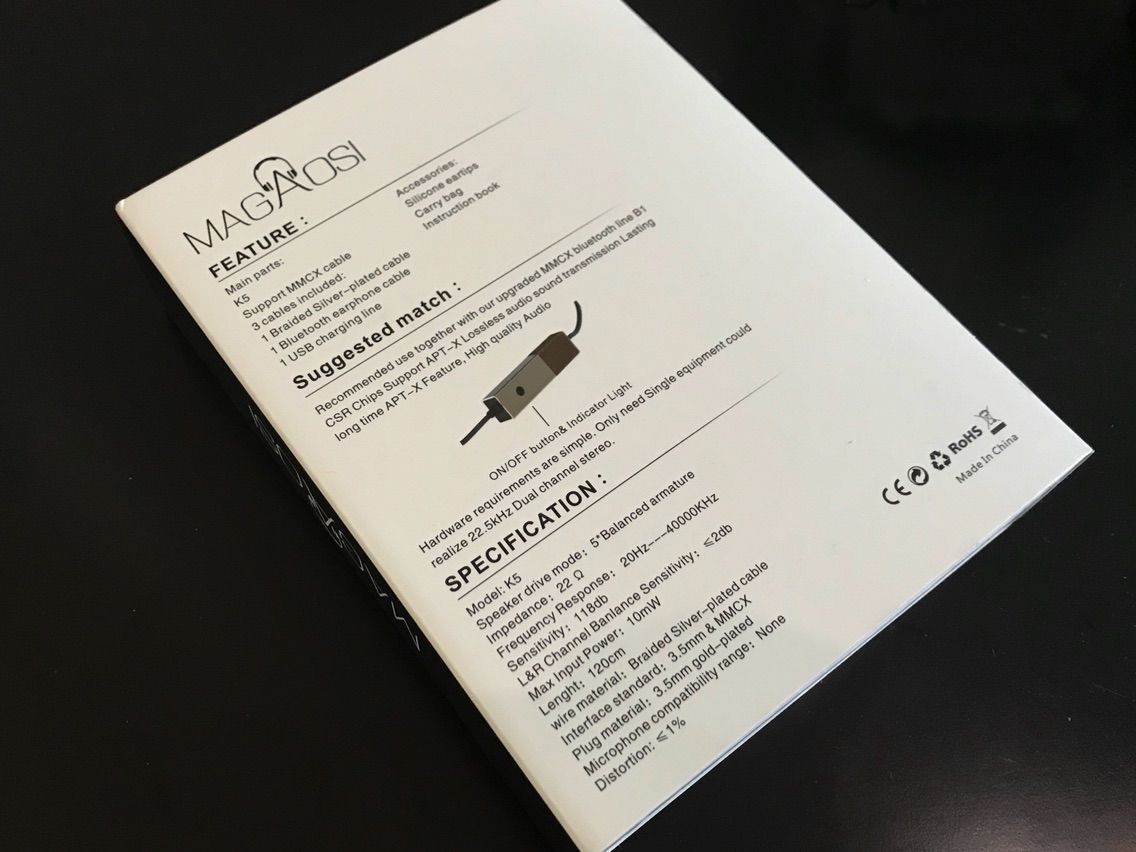 magaosi K5  (未開封品) MaGaosi K5」 5BA搭載で驚きの低価格と高音質を実現した中華