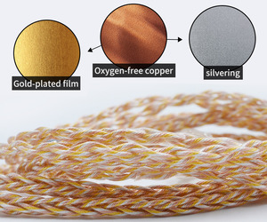 KZ 8 Core Gold Silver and Copper Mixed (784 core) Upgrade Cable