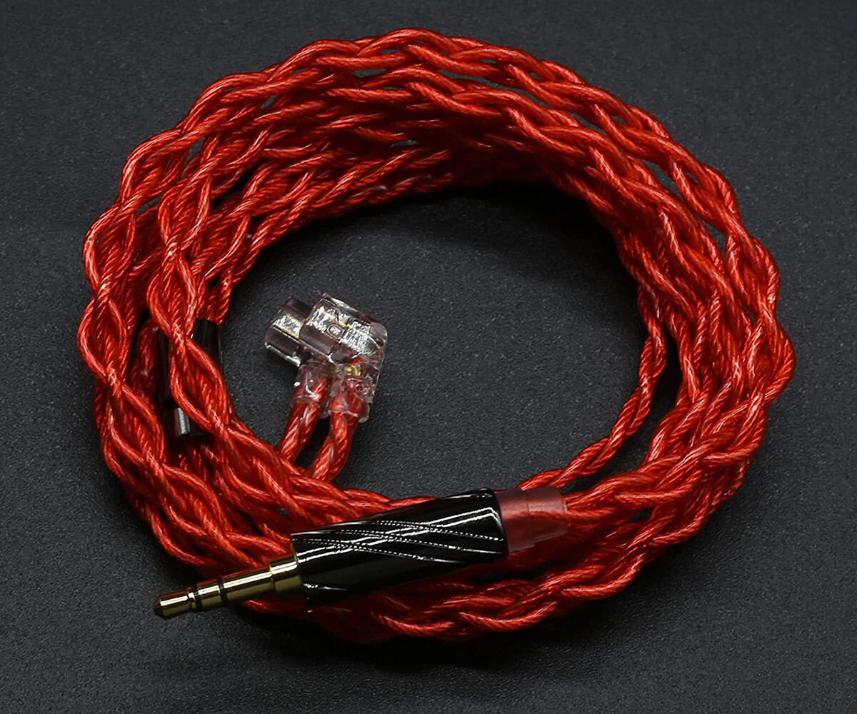 BIGMANGO Suzaku」 4芯銀メッキ線ケーブル (レッド) / 鮮明な BIGMANGO Suzaku」 4芯銀メッキ線ケーブル (レッド) / 鮮明な