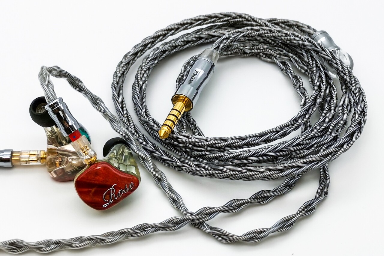 NICEHCK DarkJade」 8芯 高純度単結晶銅銀メッキ＋グラフェンコート線