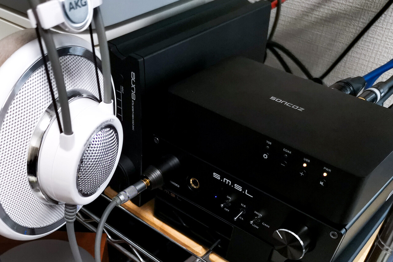SONCOZ LA-QXD1」 低価格ながらXLRバランス出力対応。ES9038Q2M