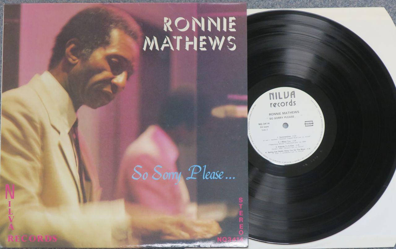 Ronnie Mathews/So Sorry Please : iPodとBOSEで聴くJazz Diary
