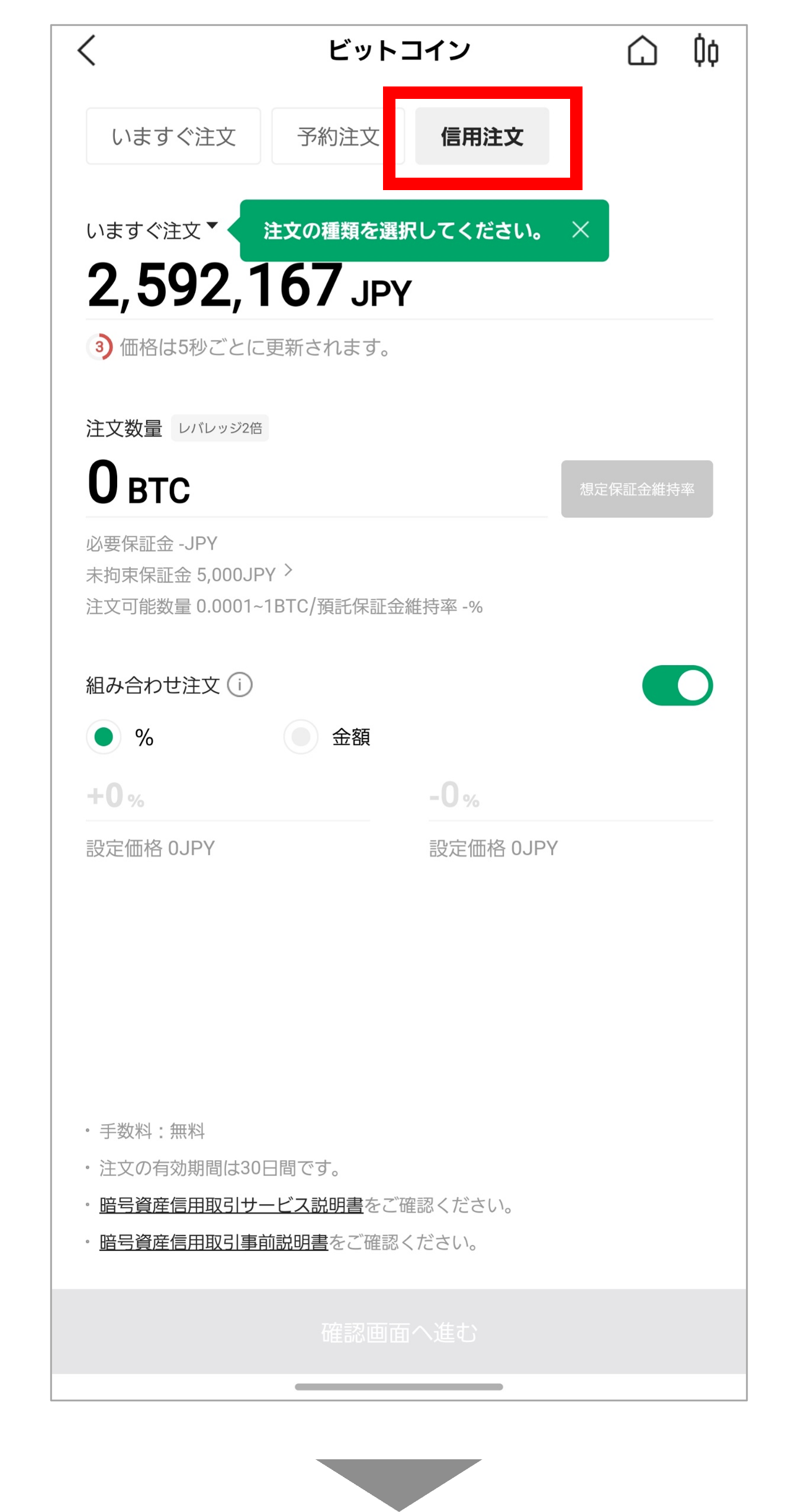 信用売り取引