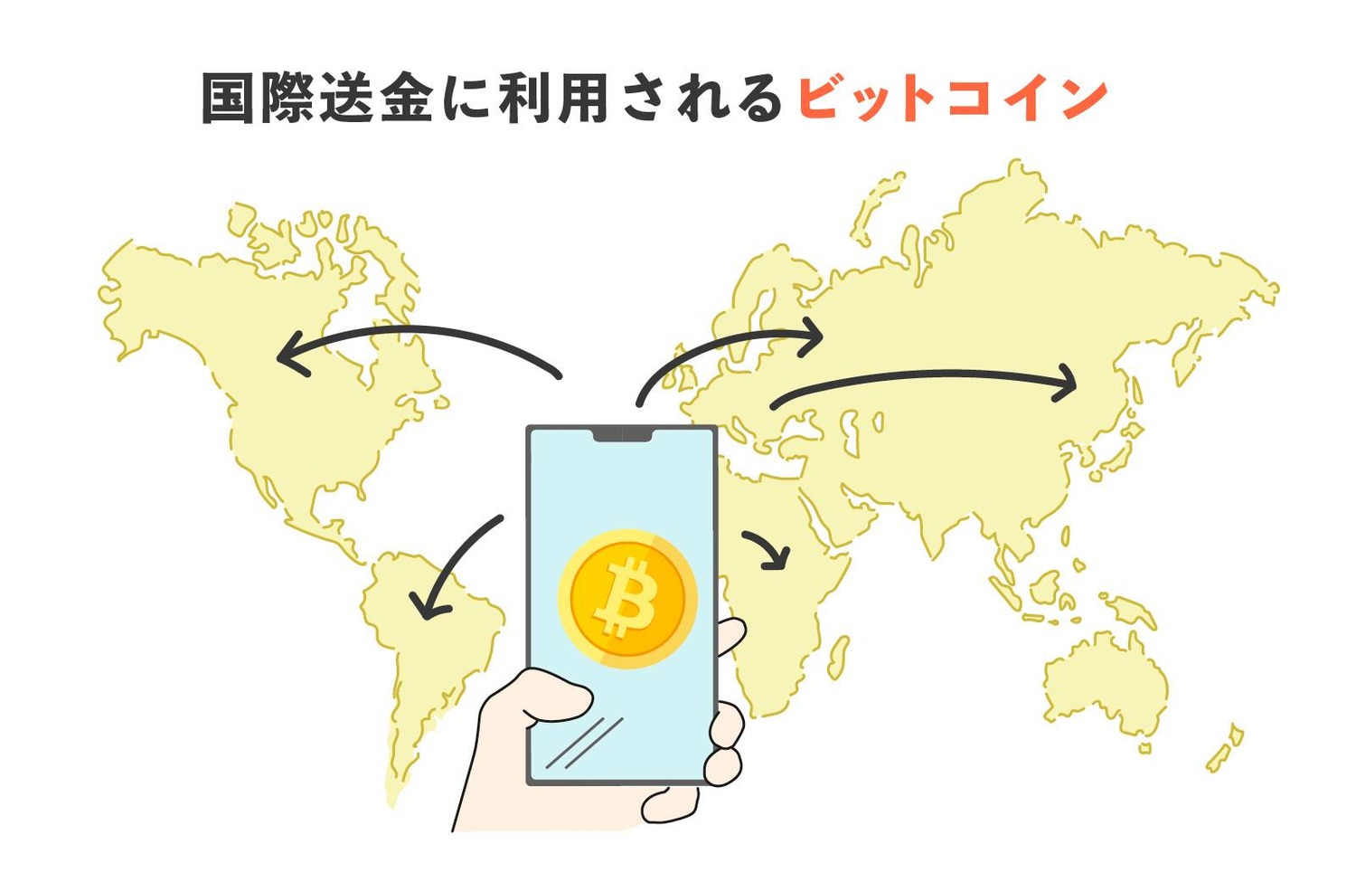 国際送金に利用されるビットコイン