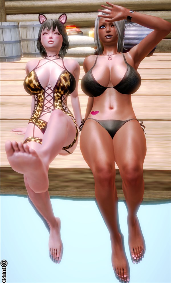 仲良しギャル三人組!夏のバカンスのエロ画像14