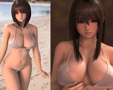 【微エロ】理想的美少女の3DCG画像がいっぱい！…【絵師：hinemaru】