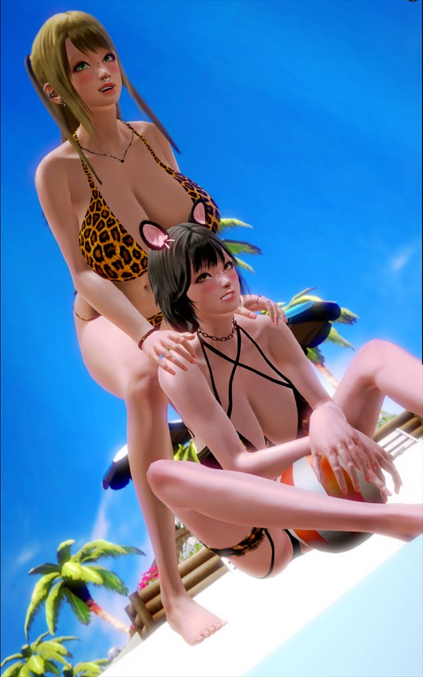 仲良しギャル三人組!夏のバカンスのエロ画像12