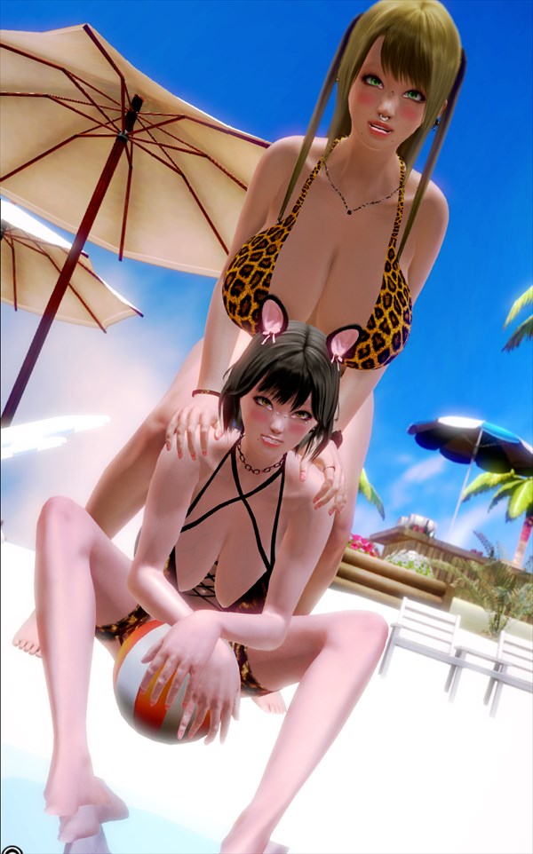 仲良しギャル三人組!夏のバカンスのエロ画像11