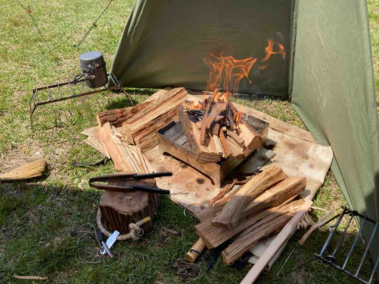 たき火・BBQ ヒートブロックマット : Biwako Camp