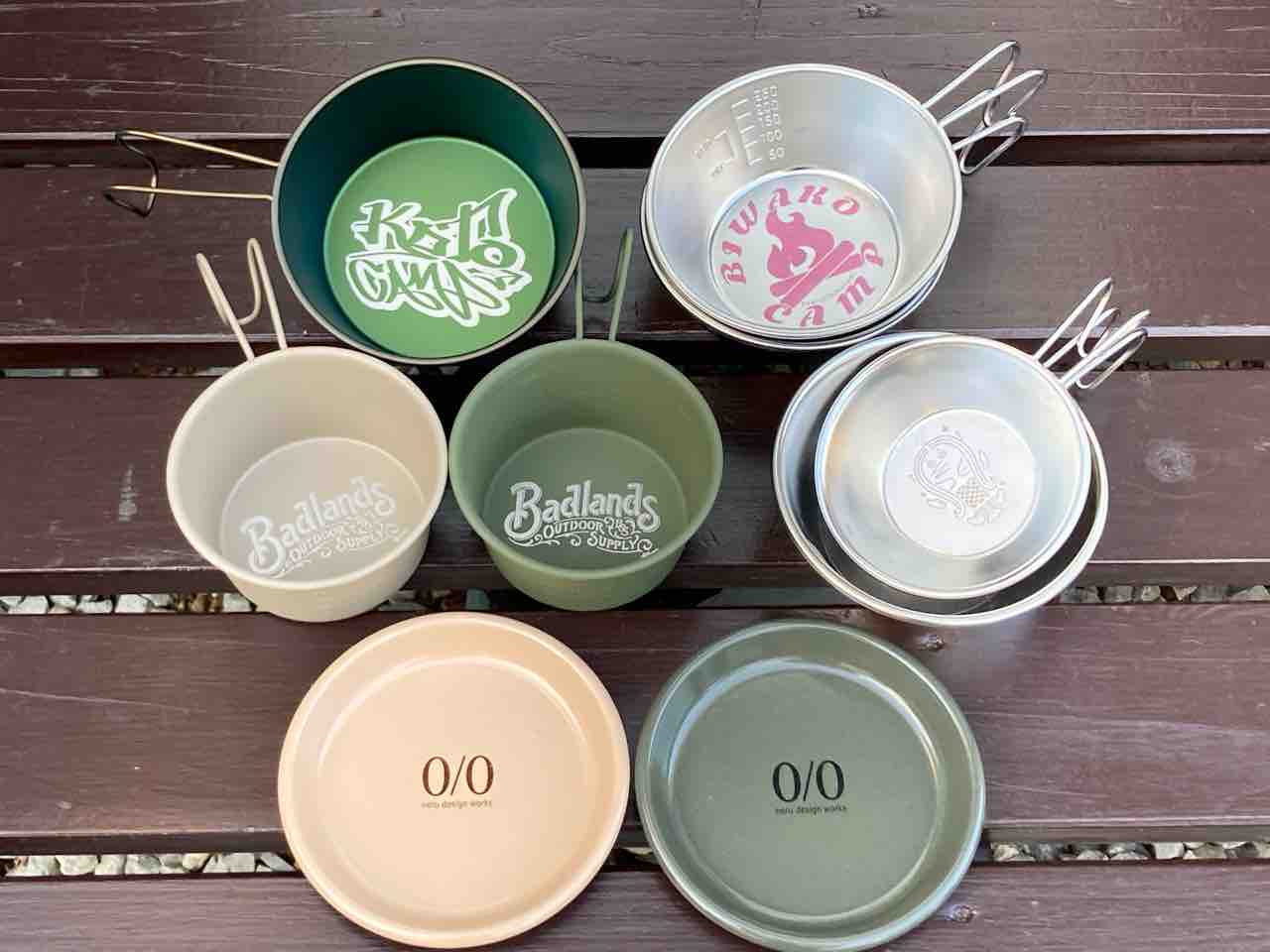 INOUT アウトドア シェラカップ 4個セット ブラック ケース kozara INOUT アウトドア シェラカップ 4個セット ブラック ケース