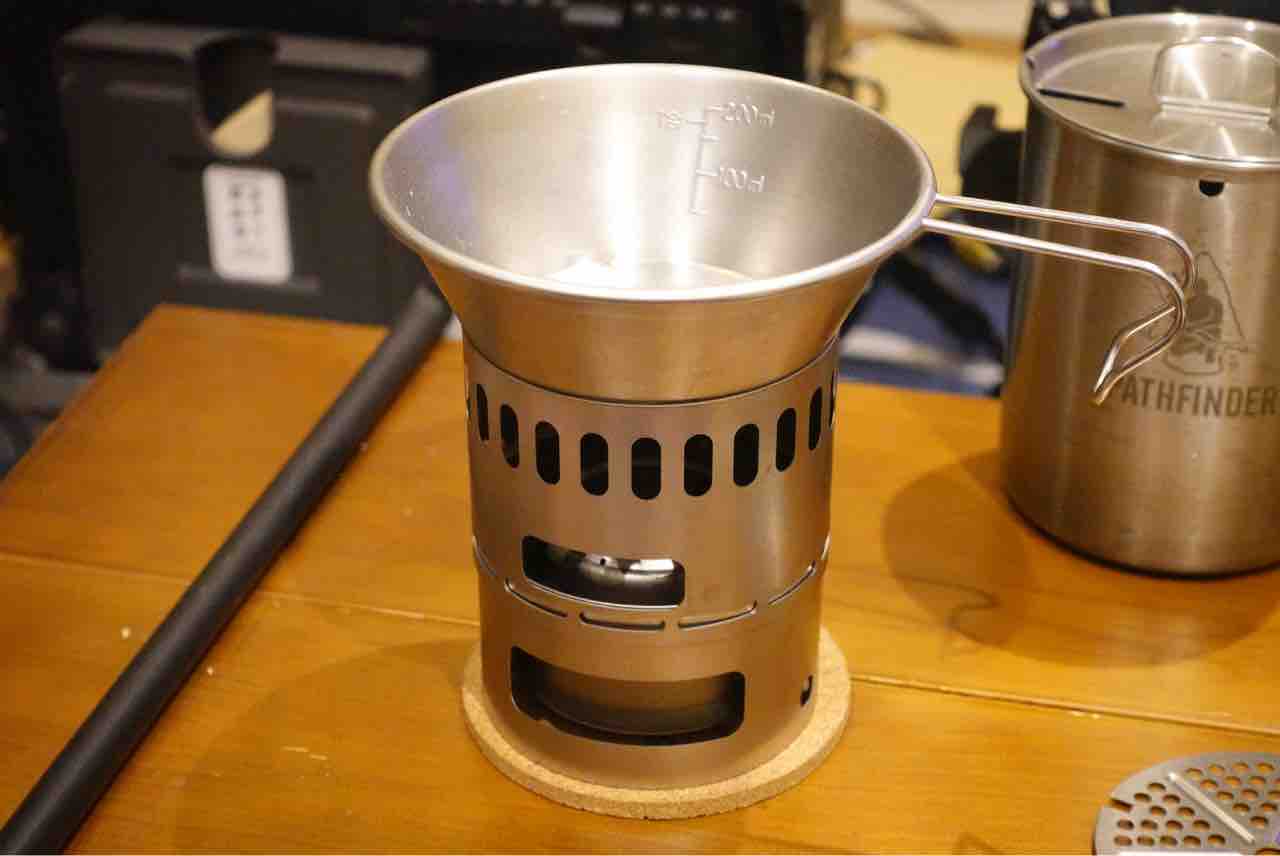 EVERNEW TiアルコールストーブスタンドDXセットで自動炊飯
