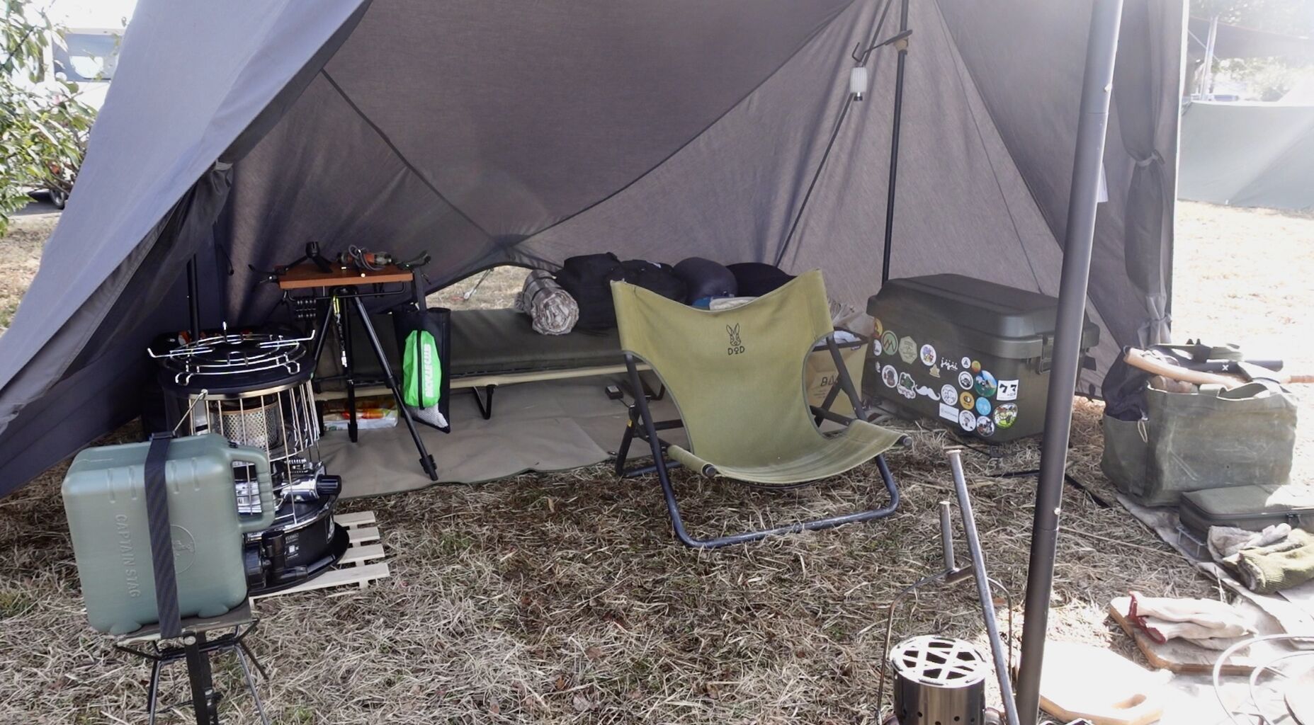 tokyocrafts 　ダイヤフォートTC ソロテント　グレー キャンプ ダイヤフォートTCソロテント(軍幕パップテント) - 東京クラフト