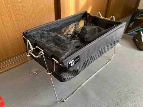 キャンプ収納コンテナ】バケットシェルフメッシュ2個セット