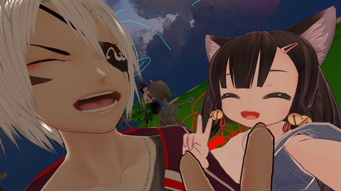ダスモ集会ねこようへいさんと2S(撮影:ねこようへいさん)