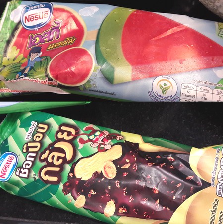 スイカバーのパクリとチョコバナナアイス