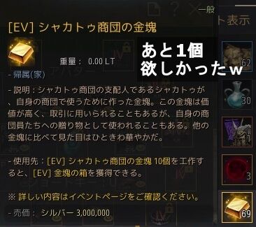 シャカトゥ商団の金塊と豪華な箱 飲んだくれ砂漠