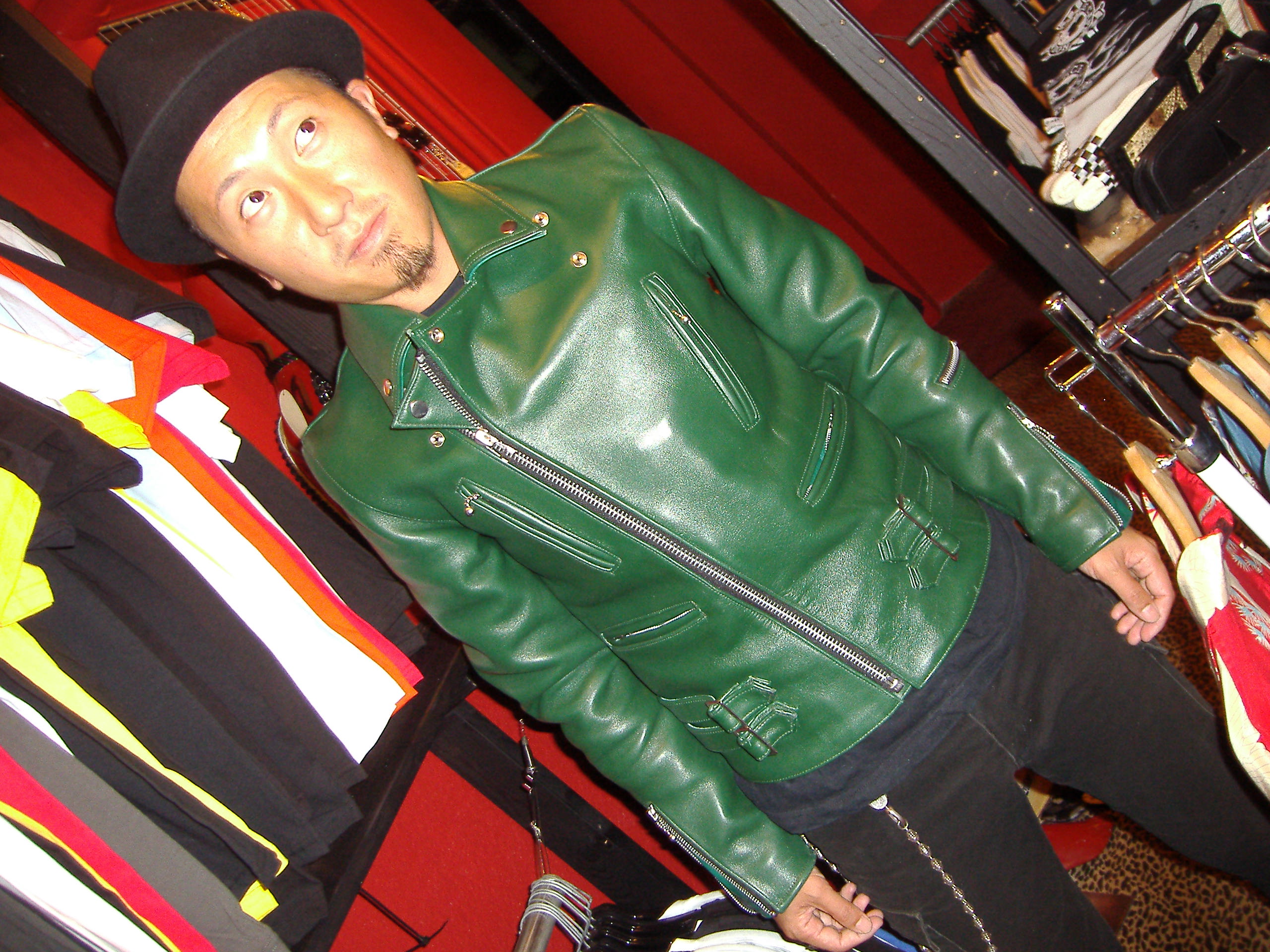 タケシJETの緑な革ジャン : Blackmail岡山市表町2－6－48