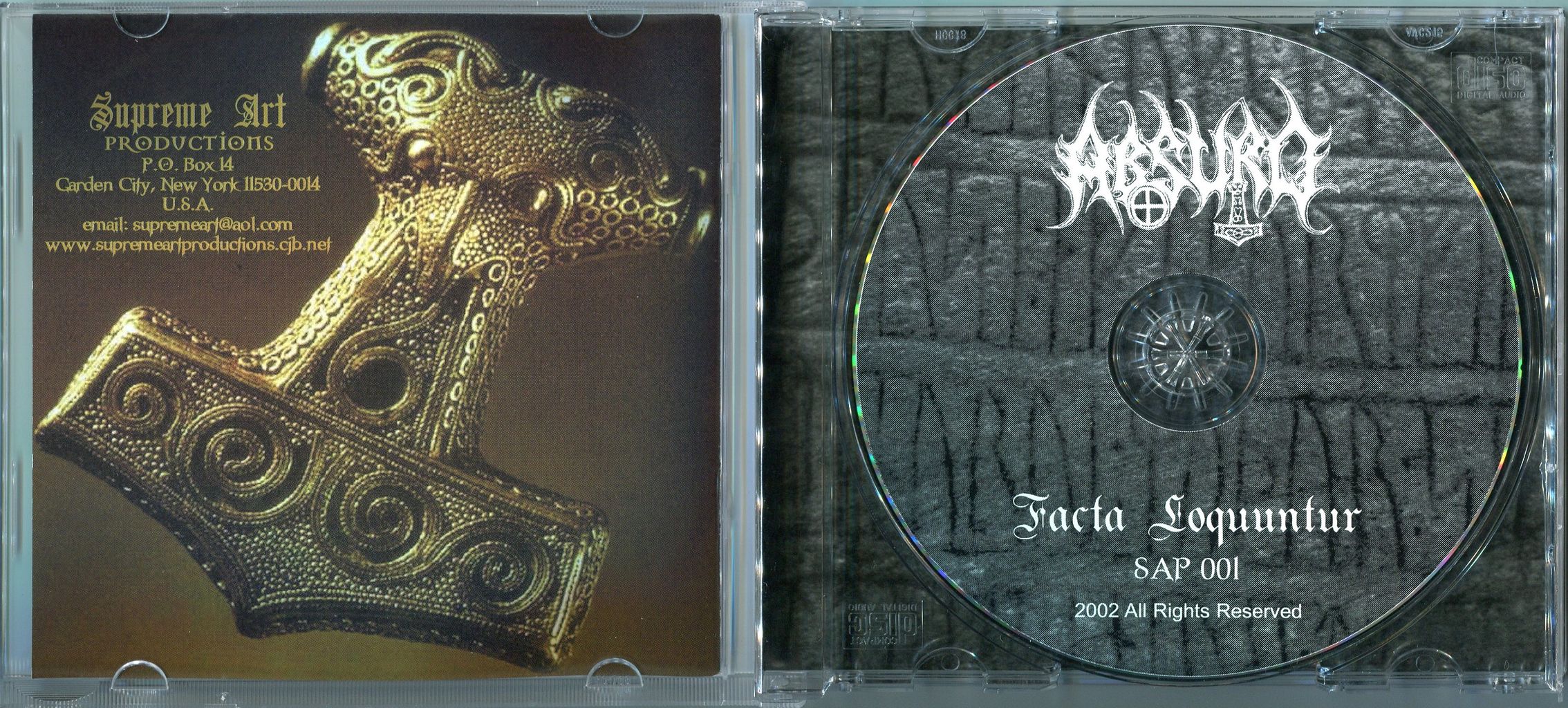 ABSURD/FACTA LOQUUNTUR(2ND PRESS) : BLACK & DEATH METAL MANIACS