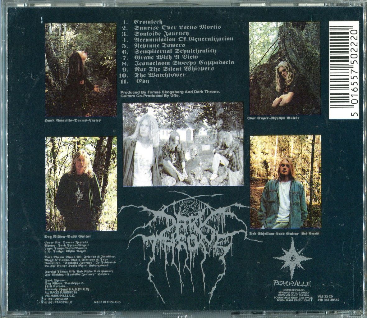 DARKTHRONE/SOULSIDE JOURNEY(1ST PRESS/UK VERSION) : BLACK & DEATH