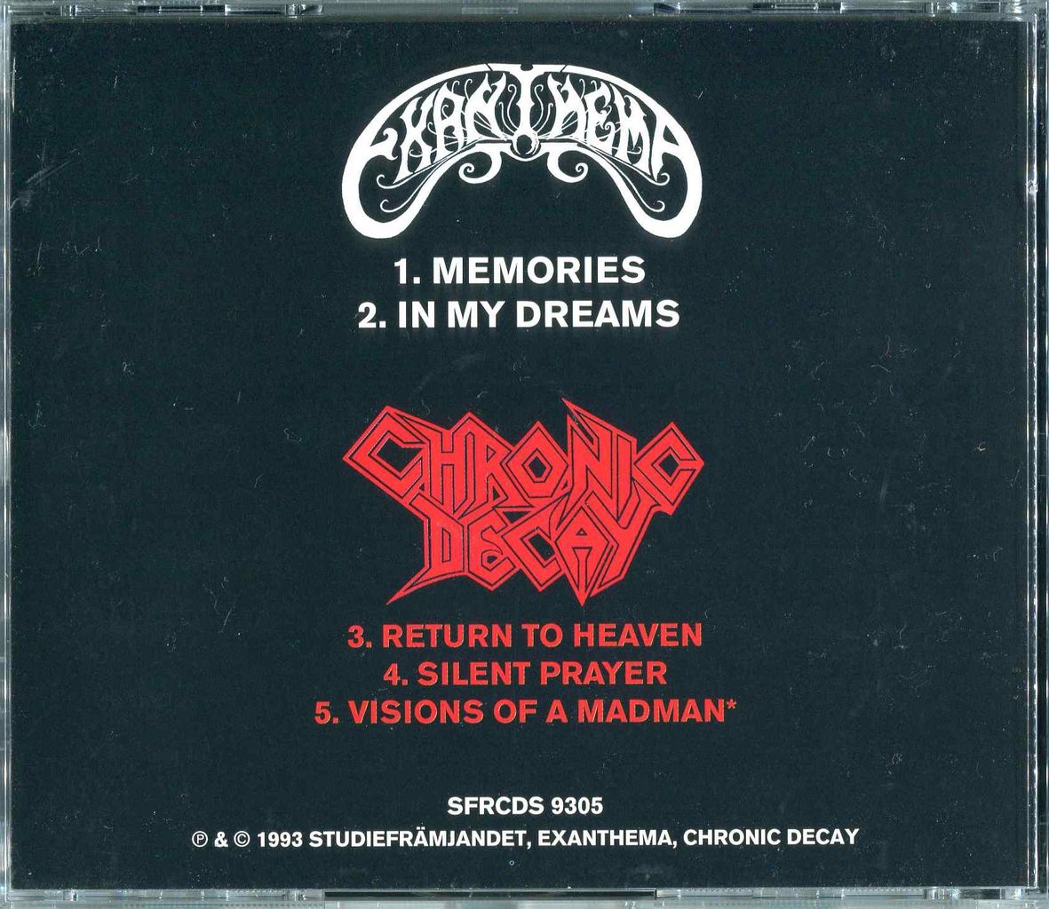 CHRONIC DECAY-EXANTHEMA/SPLIT(LIMITED TO 500 COPIES) : BLACK