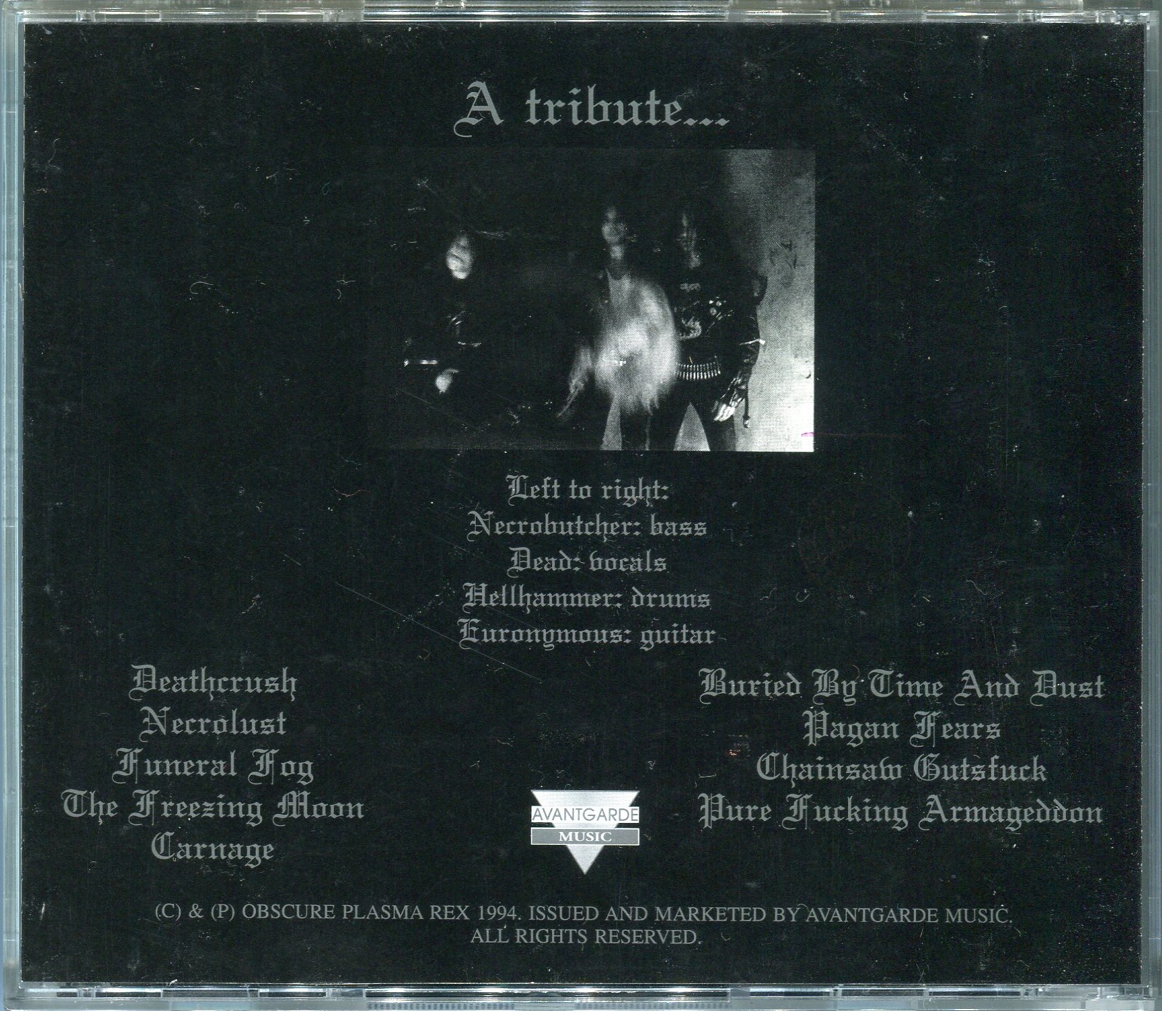 BLACK DEATH METAL MANIACS MAYHEM LIVE IN LEIPZIG 3RD PRESS NO 
