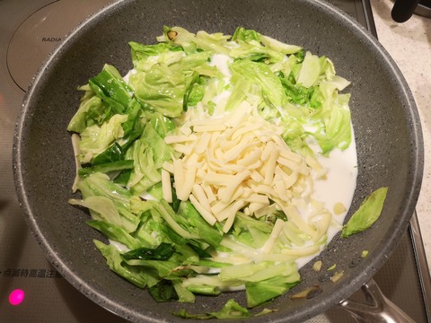 春キャベツのチーズクリームパスタ (5)