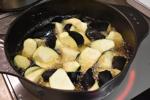 揚げ茄子の梅肉和え (3)