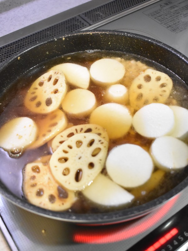 大根と蓮根の鶏そぼろ煮込み (5)