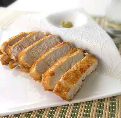 鶏むね肉の丸揚げ焼き (1)