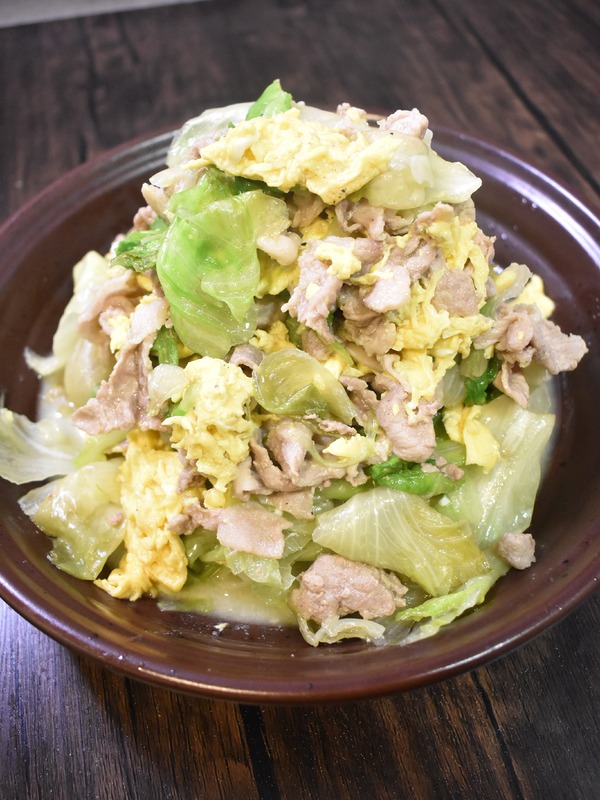 ;レタスと豚肉の卵炒め (8)