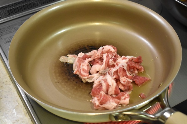 さつま芋と豚肉の醤油炒め (5)