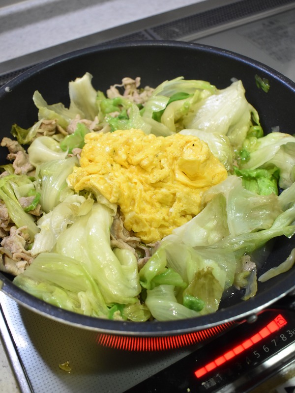 ;レタスと豚肉の卵炒め (7)