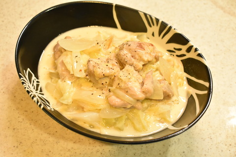鶏もも肉のクリーム煮 (7)