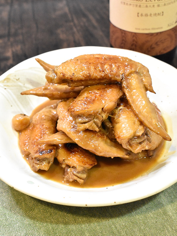 鶏手羽先のにんにく醤油煮 (2)