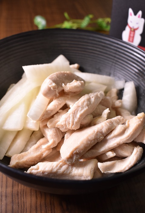 鶏むね肉と大根の純白炒め (1)