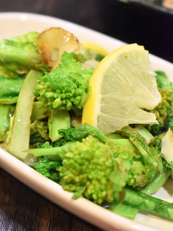 菜の花のレモンにんにく炒め (1)