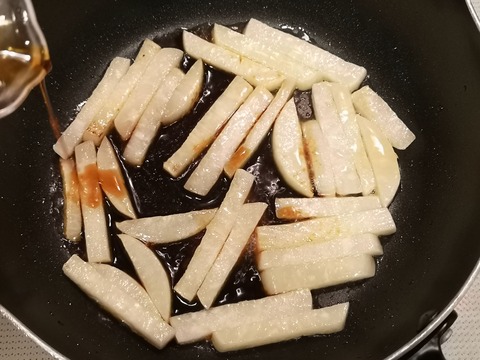 大根のおかか炒め (4)