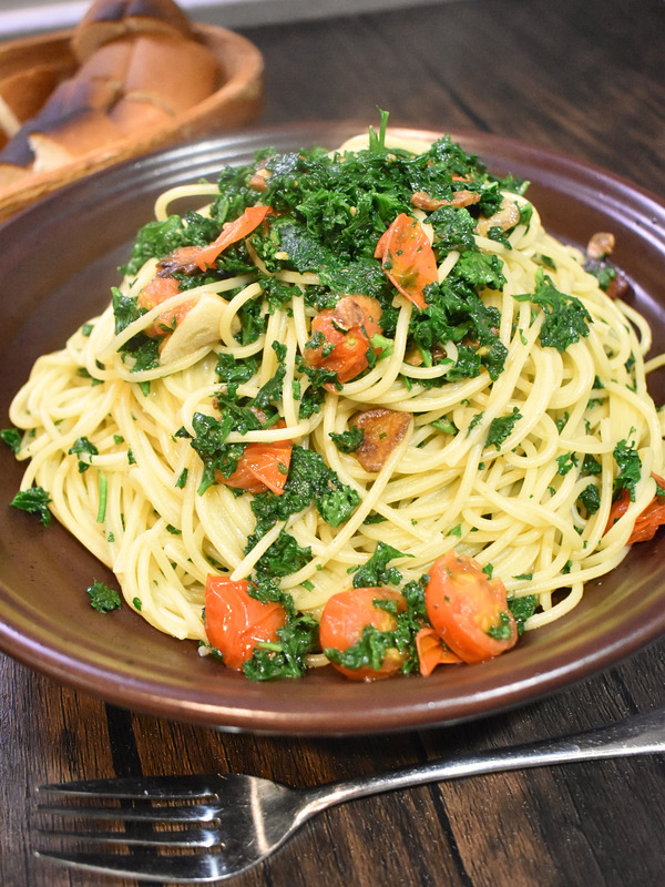 パセリのオイルパスタ (2)