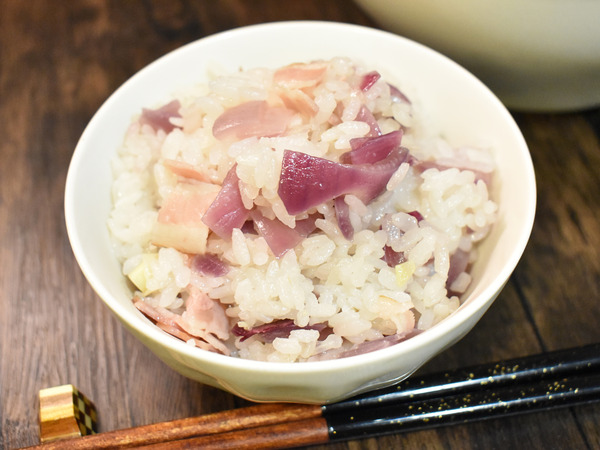 紫玉ねぎの炊き込みご飯 (2)