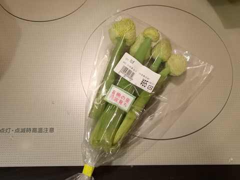 ネギ坊主の天ぷら (2)