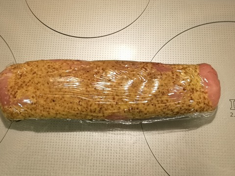 豚ヒレ肉の粒マスタード焼き (3)