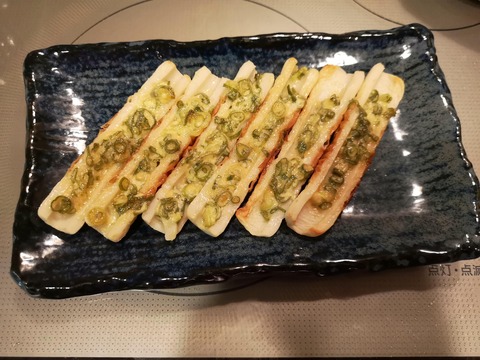 ちくわのネギマヨ焼き (6)