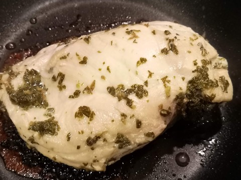 鶏むね肉のミントソテー (5)