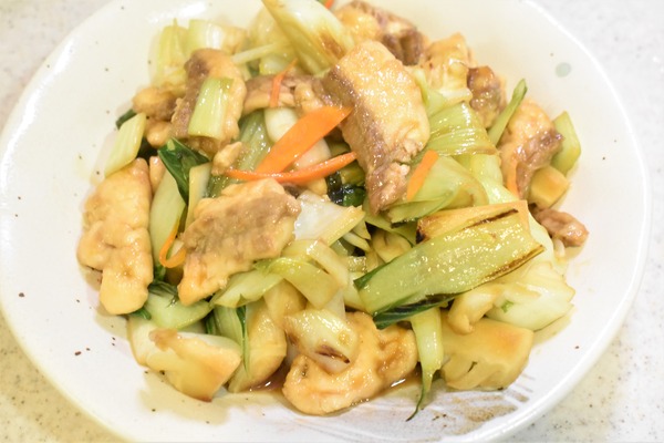 鯛とチンゲン菜の甘酢炒め (9)