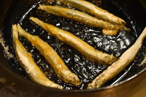 ししゃものカレー揚げ (4)
