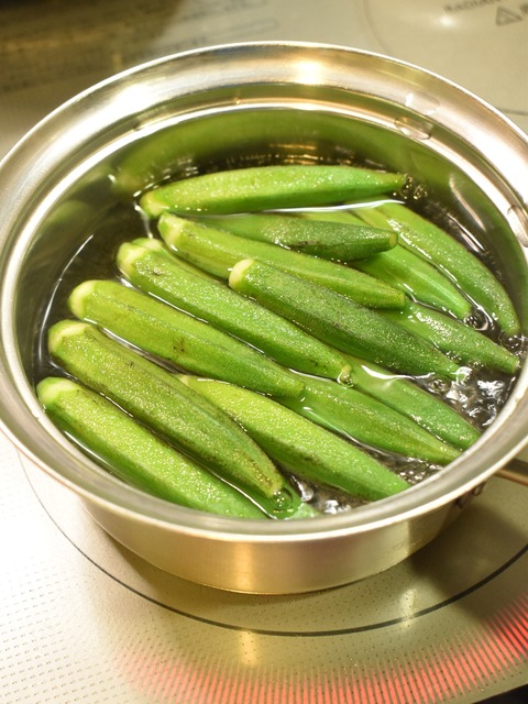 オクラの生姜味噌 (3)