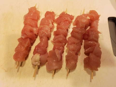 鶏むね肉の味噌串焼き (3)