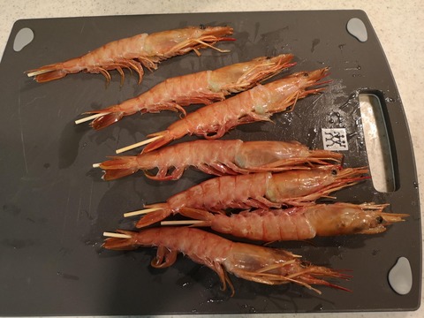 赤エビの塩焼き (3)