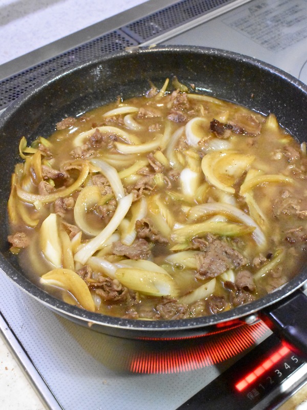 セロリ牛丼 (6)