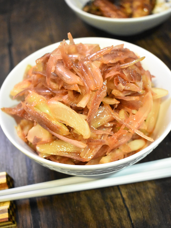 みょうがのペッパーソース和え (2)